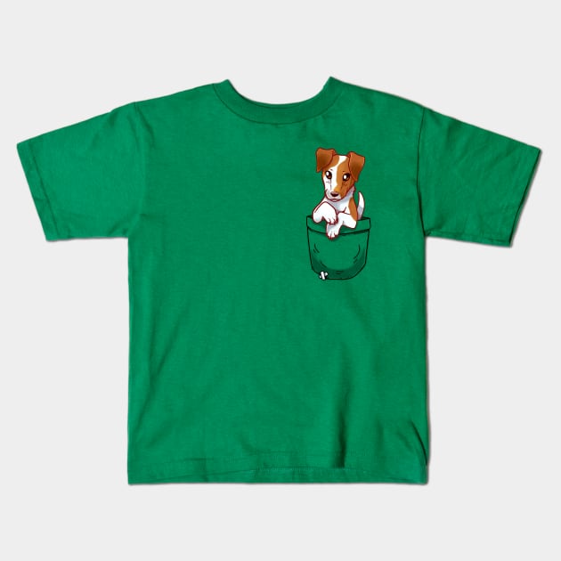 Pocket Smooth Fox Terrier Dog Kids T-Shirt by TechraPockets